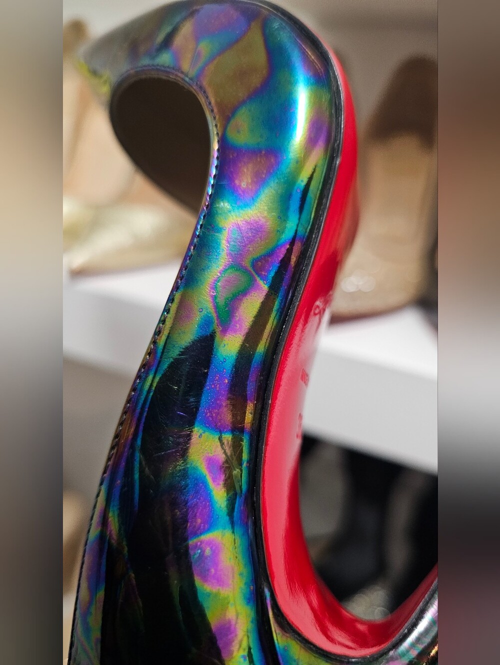 RARE Christian Louboutin Iriza 120mm Iridescent Stellar - Picture 5 of 16